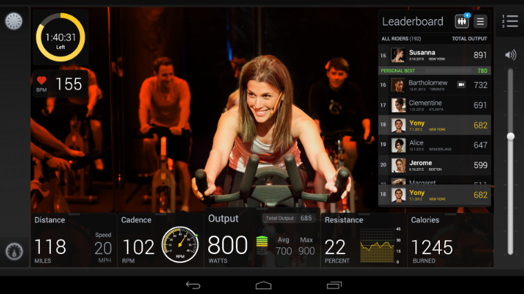 peloton screen